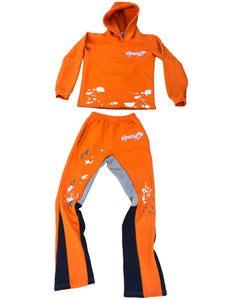 The World Is Yours Groovy Sweatsuit- Orange