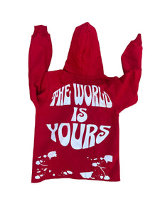 The World Is Yours Groovy Sweatsuit- Red